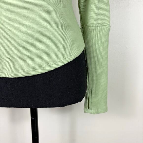 Free People We The Free Off Shoulder Long Sleeve Fuji Thermal Top in Misty Path - Picture 4 of 9